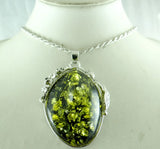 Modernist Teardrop Amber Necklace