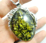 Modernist Teardrop Amber Necklace