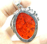 Modernist Teardrop Amber Necklace