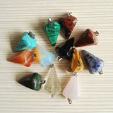 Mixed Stone Cone Pendants for Jewelry Necklace 24pcs/lot