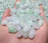 5pcs Jade Jadeite Loose Beads Long Round Smooth Lulutong Bead10pcs