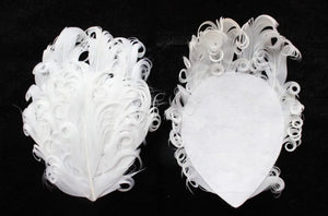 10pcs Curly Feather Pads for DIY Crafts and Hair Accessories