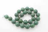 Green Jade Necklace 16/18/20mm 17" Beaded Jewelry