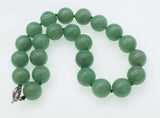 Green Jade Necklace 16/18/20mm 17" Beaded Jewelry