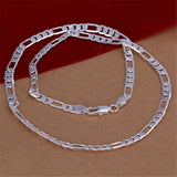 Mens 6MM 925 Sterling Silver Necklace Wedding Jewelry