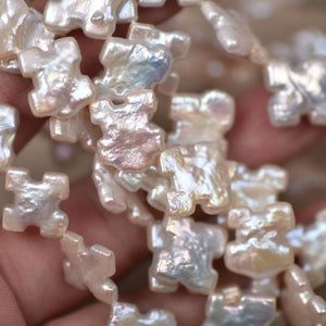 13-14mm Baroque Snowflake Freshwater Pearl Beads for Jewelry Making
