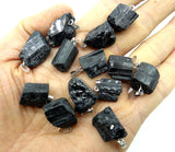 10pcs Natural Tourmaline Repair Ore Pendant for Jewelry Making