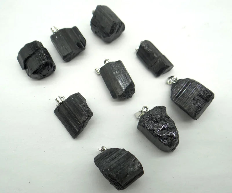 Tourmaline Repair Ore for DIY Jewelry Making Pendant Necklace 10pcs