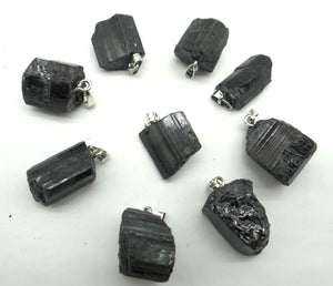 10pcs Natural Tourmaline Repair Ore Pendant for Jewelry Making