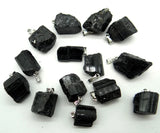 Natural Tourmaline Repair Ore for DIY Jewelry Making Pendant Necklace 10pcs