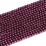 Natural Garnet Round Rondelled Faceted Beads for Jewelry Making