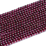 Natural Garnet Round Rondelled Faceted Beads for Jewelry Making