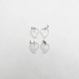 Crystal Natural Stone Heart Necklace Charms Love Pendants for Women 12Pc