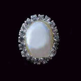 Pearl Rhinestone Button Wedding Invitation Ornament 30pcs