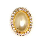 Pearl Rhinestone Button Wedding Invitation Ornament 30pcs