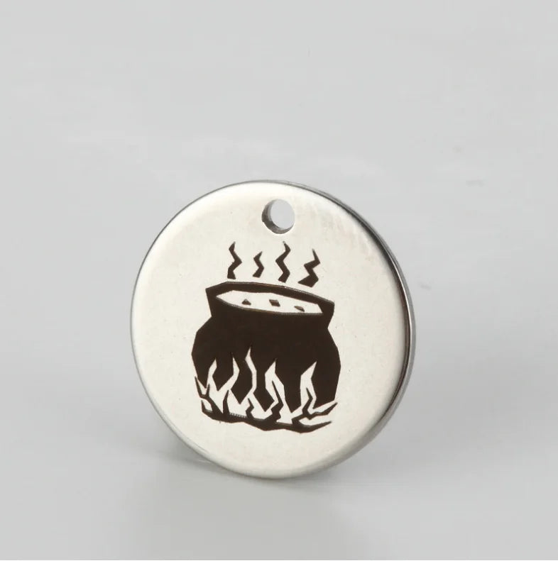 Stainless Steel Witch Cauldron Charm 20pcs