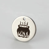 Stainless Steel Witch Cauldron Charm 20pcs