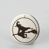 Stainless Steel Halloween Charm Pendant Witch Broom 20pcs