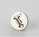 15mm Halloween Stainless Steel Charms - Spooky Pumkin/Candy/Ghost/Tombstone