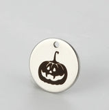 15mm Halloween Stainless Steel Charms - Spooky Pumkin/Candy/Ghost/Tombstone