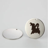 Halloween Ghost Charm 20pcs Stainless Steel Spooky Jewelry Pendant