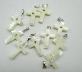Cross Shell Pendant for DIY Jewelry Making Necklace