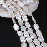 Square Shape Natural Freshwater Pearl 14x19mm for Jewelry Making