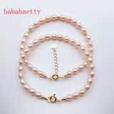 Freshwater Pearl Bracelet 5-6MM AA Pink Purple 925 Sterling Silver Clasp