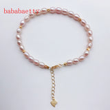 Freshwater Pearl Bracelet 5-6MM AA Pink Purple 925 Sterling Silver Clasp