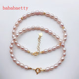 Freshwater Pearl Bracelet 5-6MM AA Pink Purple 925 Sterling Silver Clasp