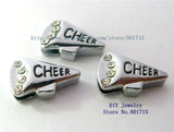 Wholesale Cheer Megaphone Slide Charms 50pcs DIY Charms