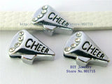 Wholesale Cheer Megaphone Slide Charms 50pcs DIY Charms