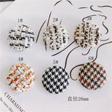 100pcs 26mm Stripe Pattern Flatback Beads DIY Jewelry Earring/Garment Accessory