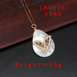 Rainbow CZ Butterfly Charm Choker Necklace