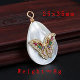 Rainbow CZ Butterfly Charm Choker Necklace