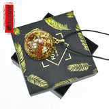 Natural Stone Orgone Orgonite Pendant Fengshui Healing Resin Necklace