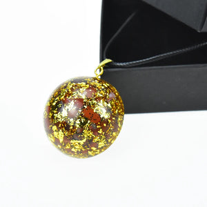 Natural Stone Orgone Orgonite Pendant Fengshui Healing Resin Necklace