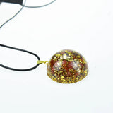 Natural Stone Orgone Orgonite Pendant Fengshui Healing Resin Necklace