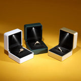 LED Light Jewelry Box for Ring Necklace Pendant Display Gift Packaging