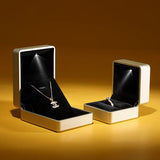 LED Light Jewelry Box for Ring Necklace Pendant Display Gift Packaging