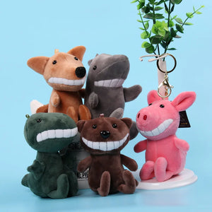 Wolf Plush Dolls Key Chain Fluffy Keyring Toys Unisex