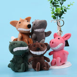 Wolf Plush Dolls Key Chain Fluffy Keyring Toys Unisex