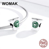 925 Silver Coffee Charm Beads for Bracelet Making