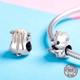 925 Sterling Silver Hamster Beads for Bangle Bracelet