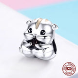 925 Sterling Silver Hamster Beads for Bangle Bracelet