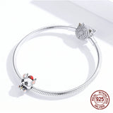 925 Silver Mouse Baby Bead for Charm Bracelet Pendant