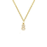 Stainless Steel zircon Necklace with lucky Numbers Pendant