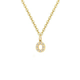 Stainless Steel zircon Necklace with lucky Numbers Pendant