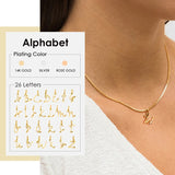 Women Stainless Steel Chain Heart Initial Necklace Letter Charms Pendant