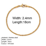 Women Chain Bracelet Stainless Steel Bracelet Water Jewelry Gift
